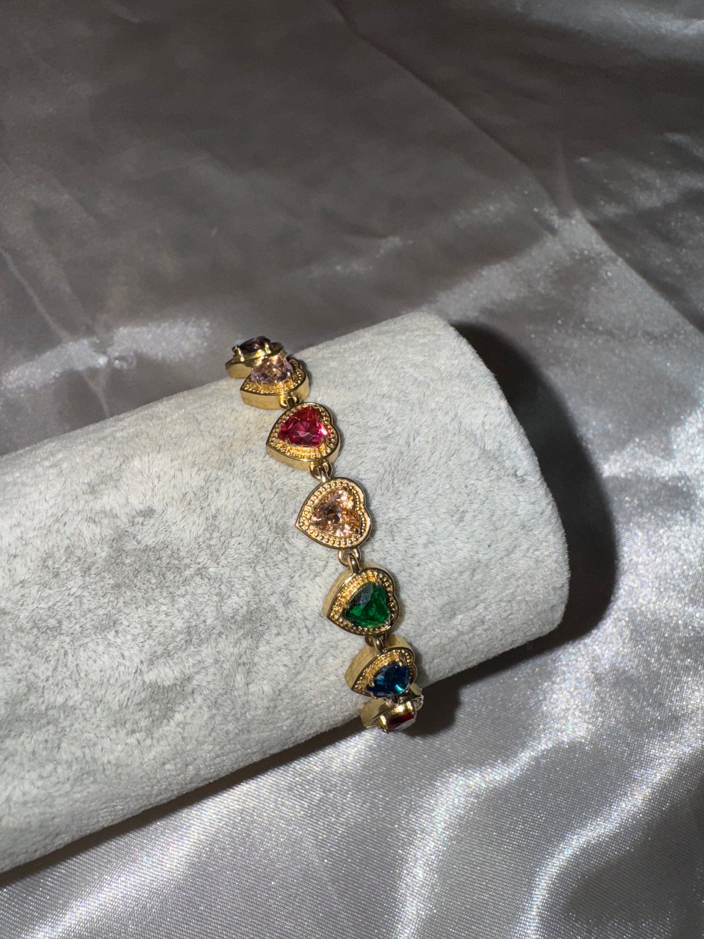 Bracelet cœur coloré