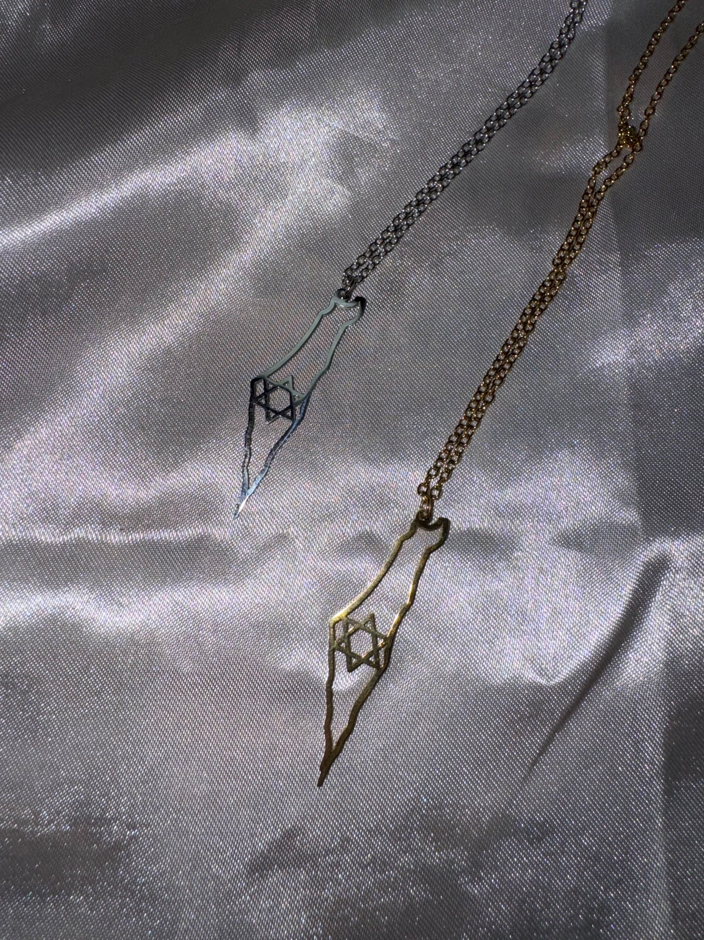 Collier carte Israël contour