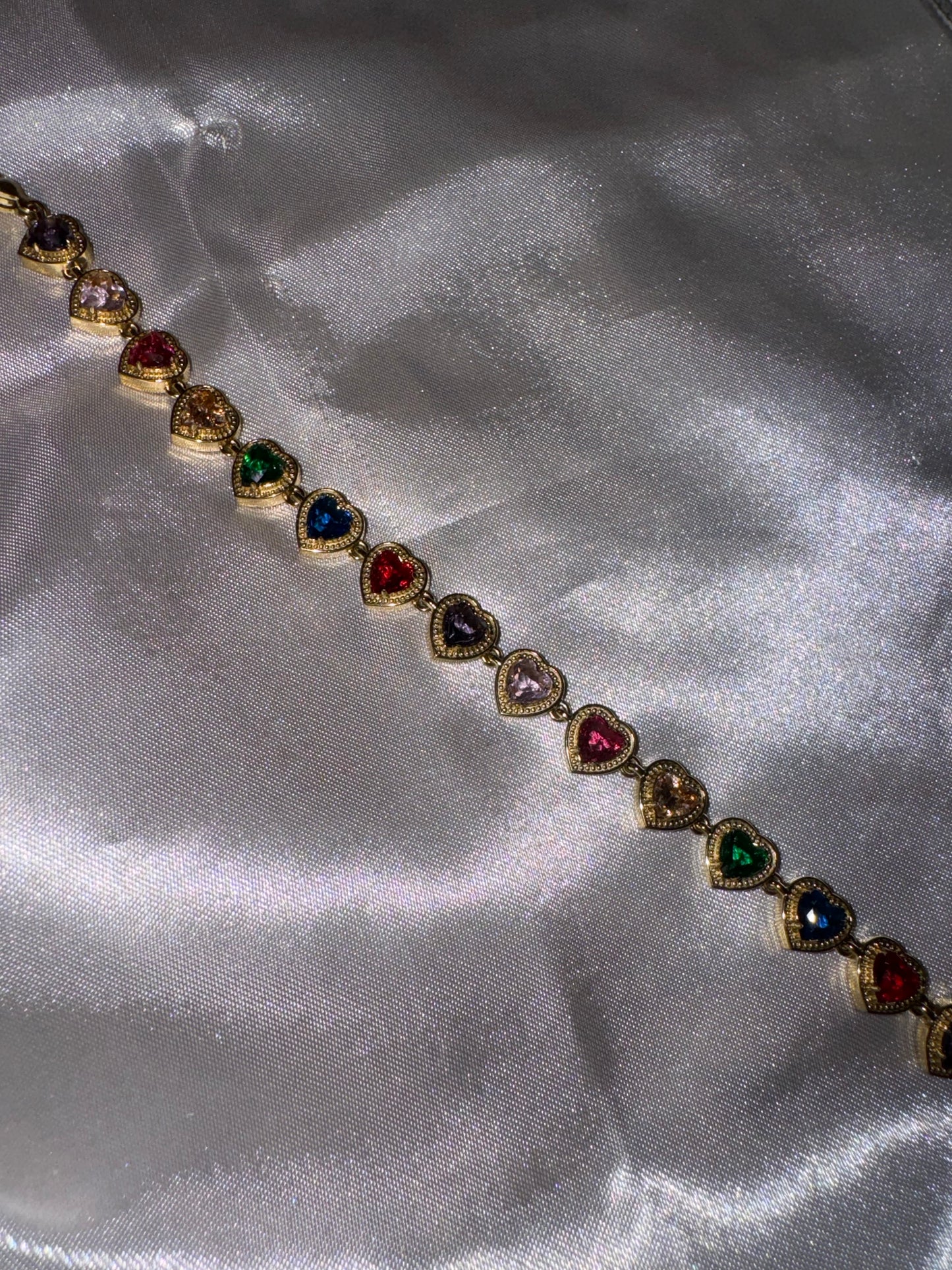 Bracelet cœur coloré