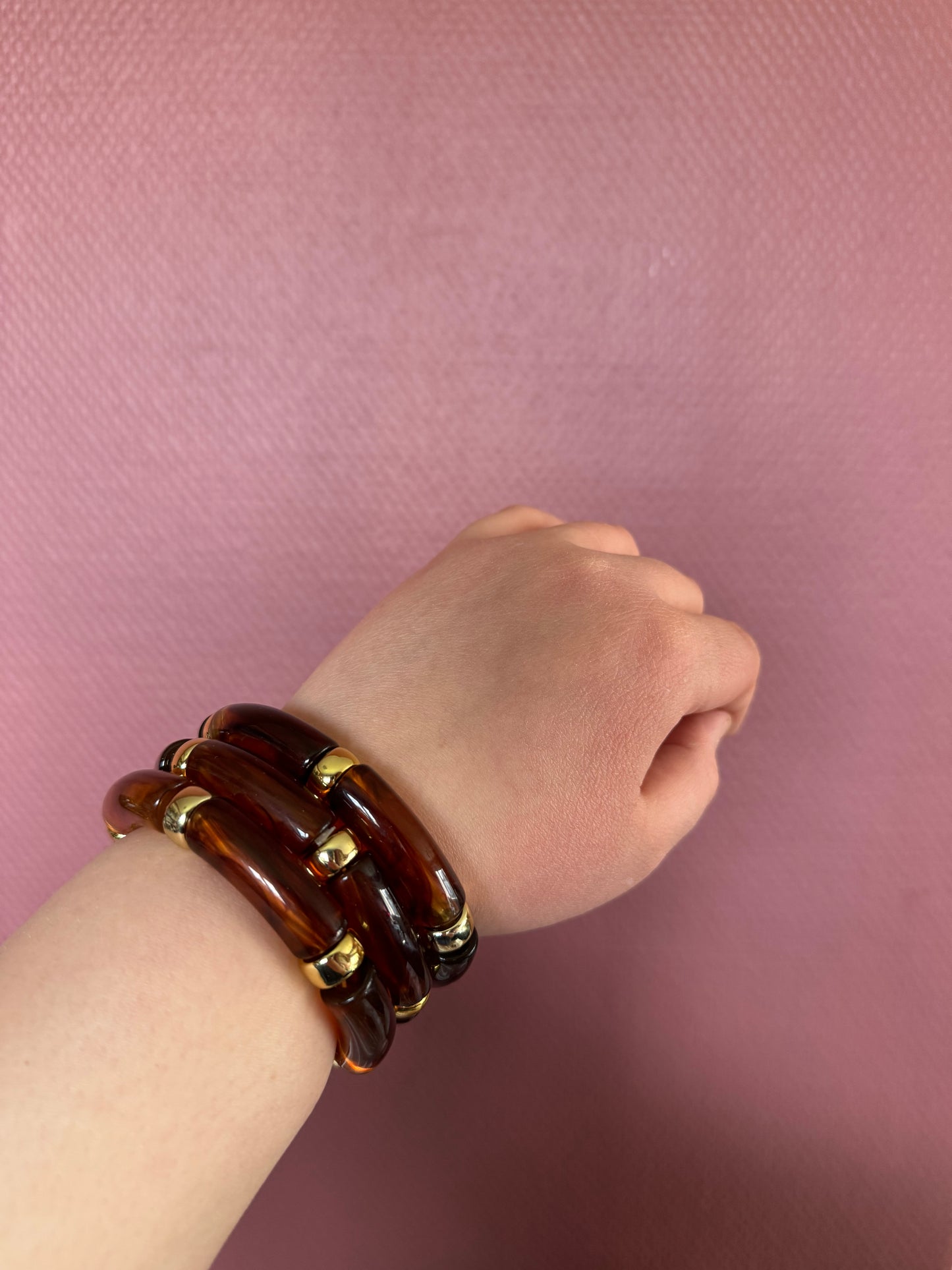 Lot de trois bracelet marron
