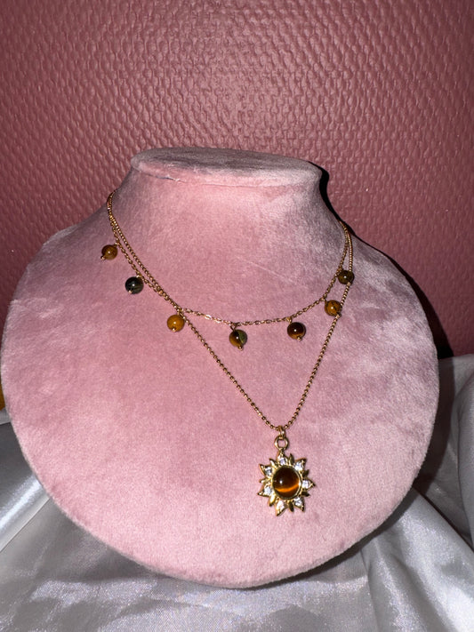 Collier “soleil tigré”