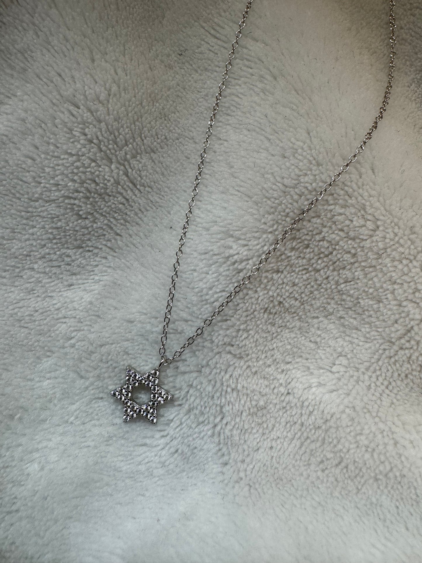 Collier Magen David Strass