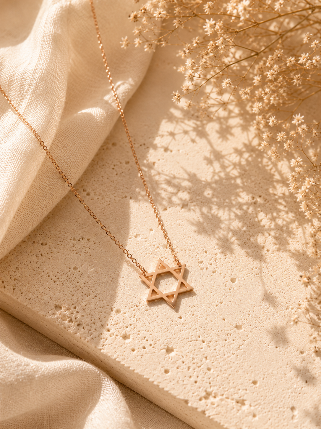 Étoile de David rose gold