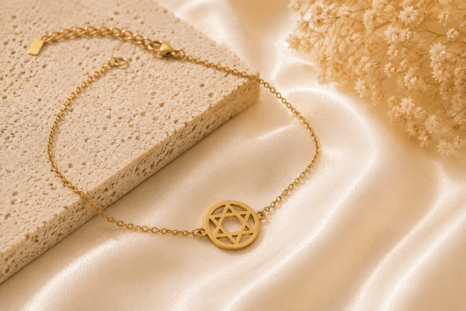Bracelet Magen David doré