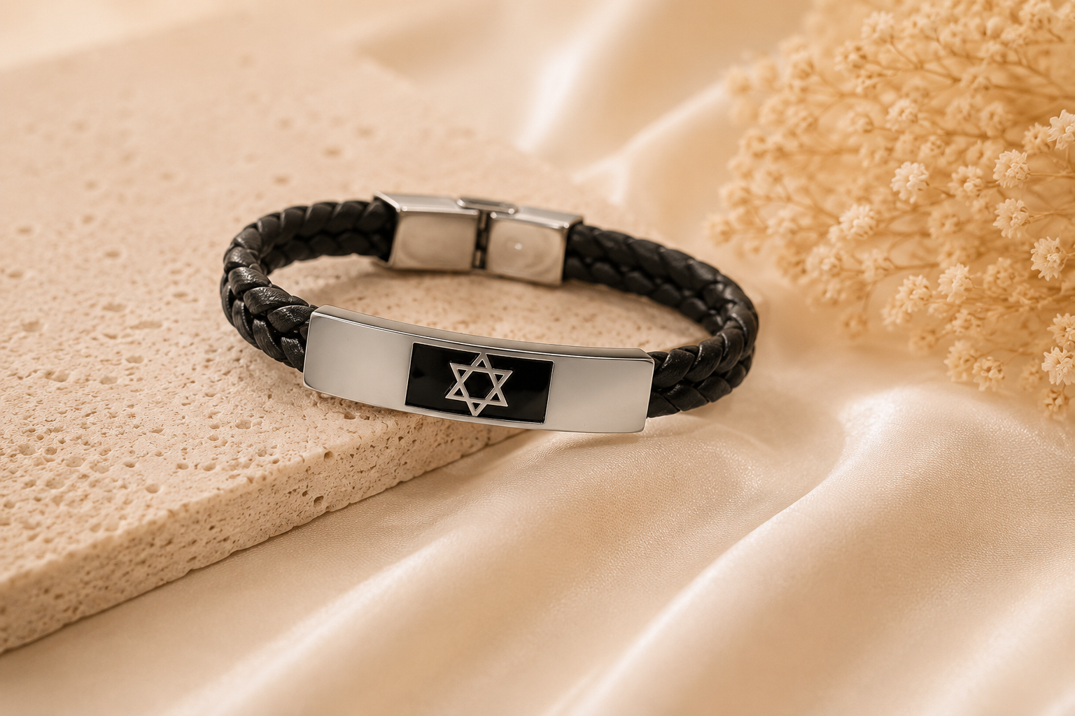 Bracelet Faux cuir  Magen David