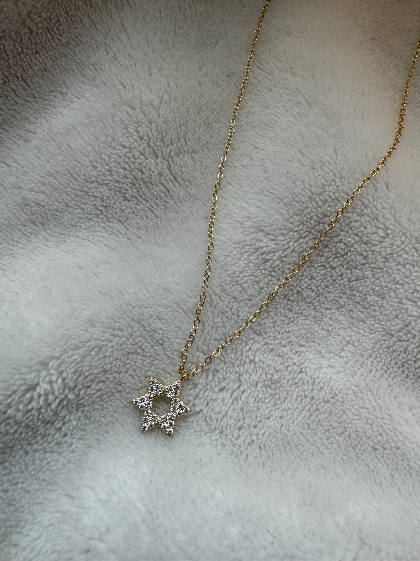 Collier Magen David Strass