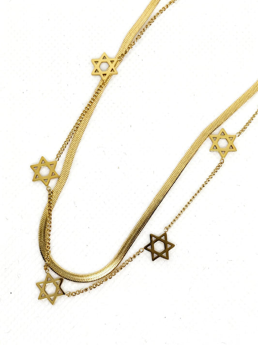 Collier Magen David breloque